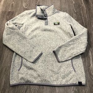 Gray Women’s L.L. Bean Sweater Fleece Pullover Size Medium